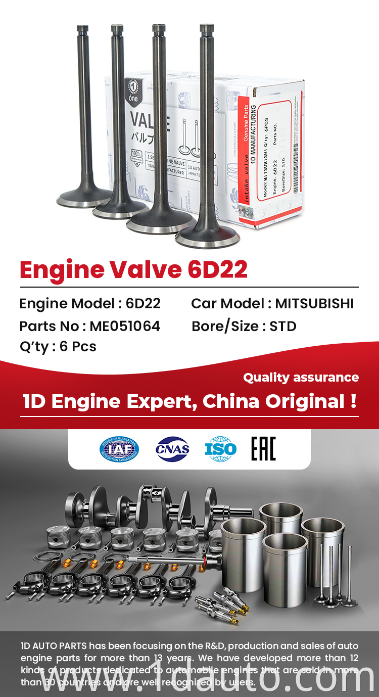 MITSUBISHI 6D22 Engine Valves 